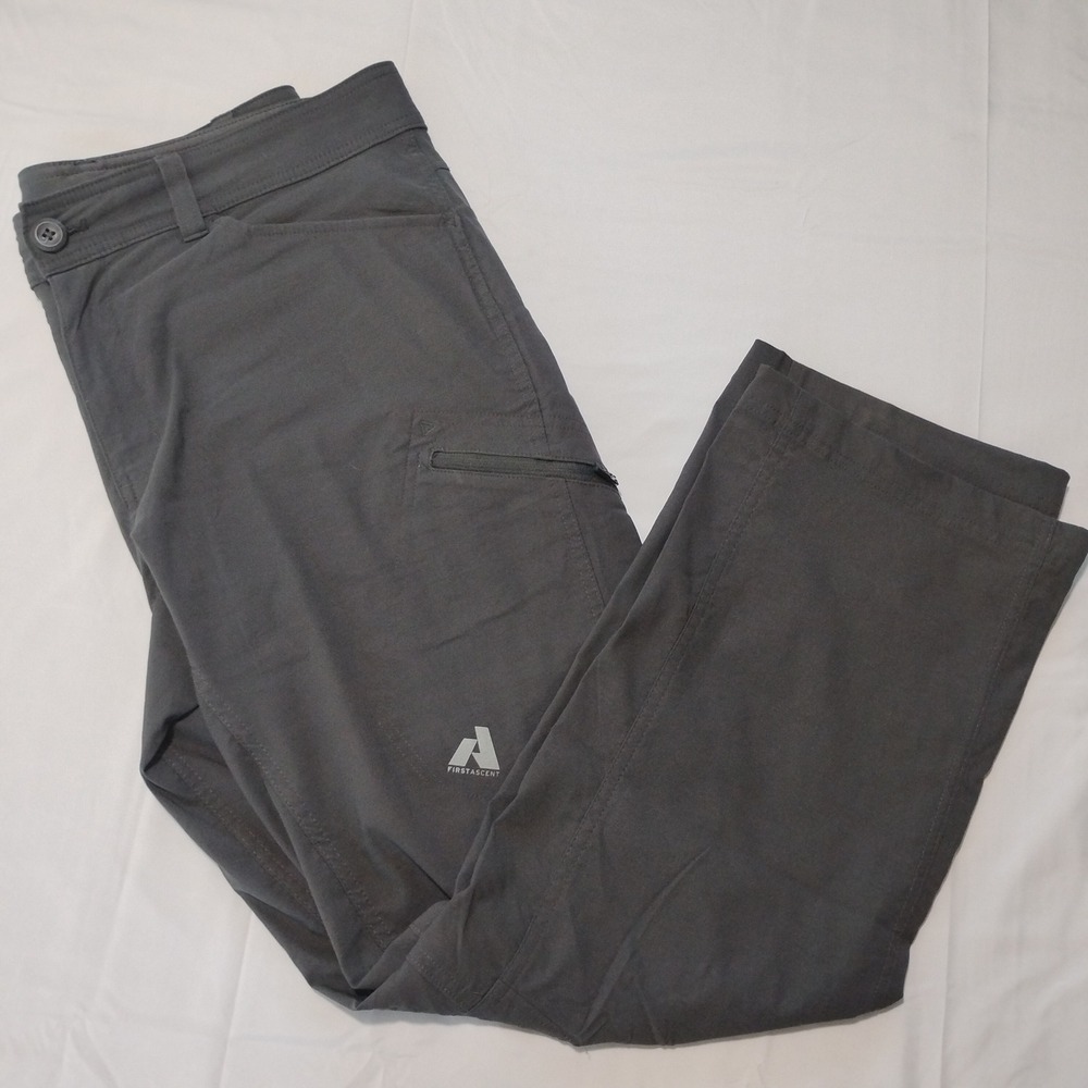 Eddie Bauer First Ascent Guide Pants Mens 34x30 Gray Technical Hiking Stretch